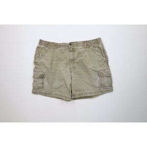 Vintage 90s LL Bean Mens 38 Distressed Faded Stonewash Above Knee Cargo Shorts